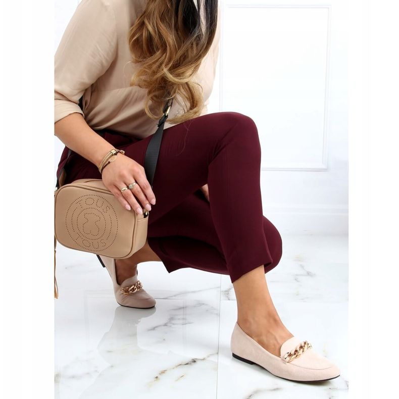 Beige Loafer mit Kette LL-237P Beige 2
