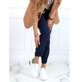 Weiße und grüne Sneakers für Damen SC36 WEISS / GRÜN 2