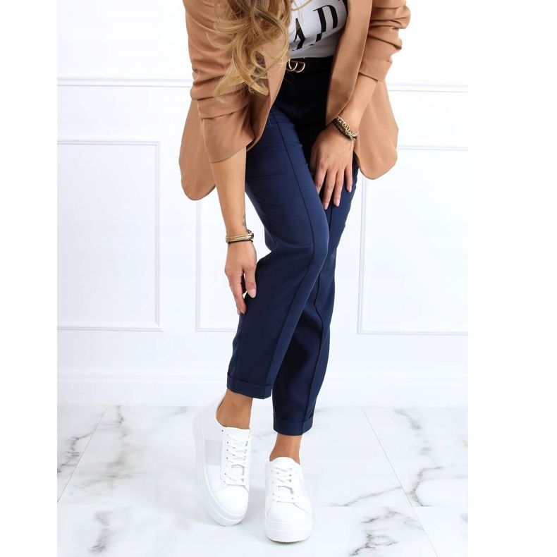 Weiße Turnschuhe auf hoher Sohle LA133P Weiß 1