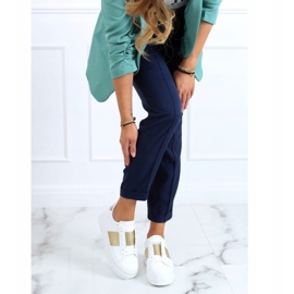 Sneakers mit hohen Sohlen weiß und gold LA133P Gold golden 1