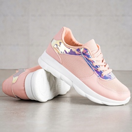 SHELOVET Klassische Puder-Sneakers rosa 1