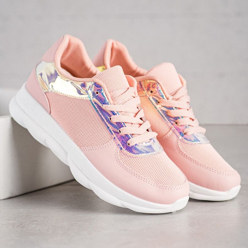 SHELOVET Klassische Puder-Sneakers rosa 2