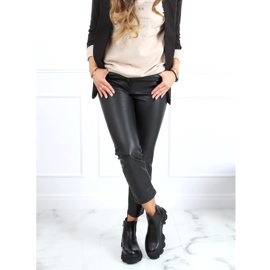 Schwarze Chelsea Boots mit hoher Sohle schwarz 888-52 Black 1