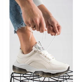 SHELOVET Weiße Sneakers aus Öko-Leder 2