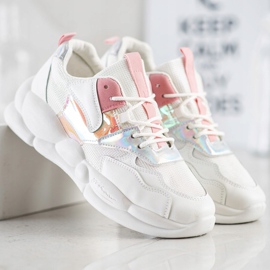 Bestelle Sneakers auf der Fashion-Plattform weiß rosa silber- 1