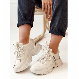 PS1 Sneakers für Damen auf einer massiven Sohle beige klobig 2