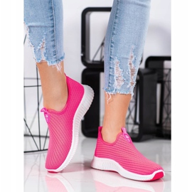 SHELOVET Bequeme Textil-Sneaker rosa 2