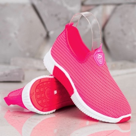 SHELOVET Bequeme Textil-Sneaker rosa 1