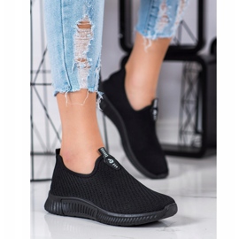 SHELOVET Bequeme Textil-Sneaker schwarz 1