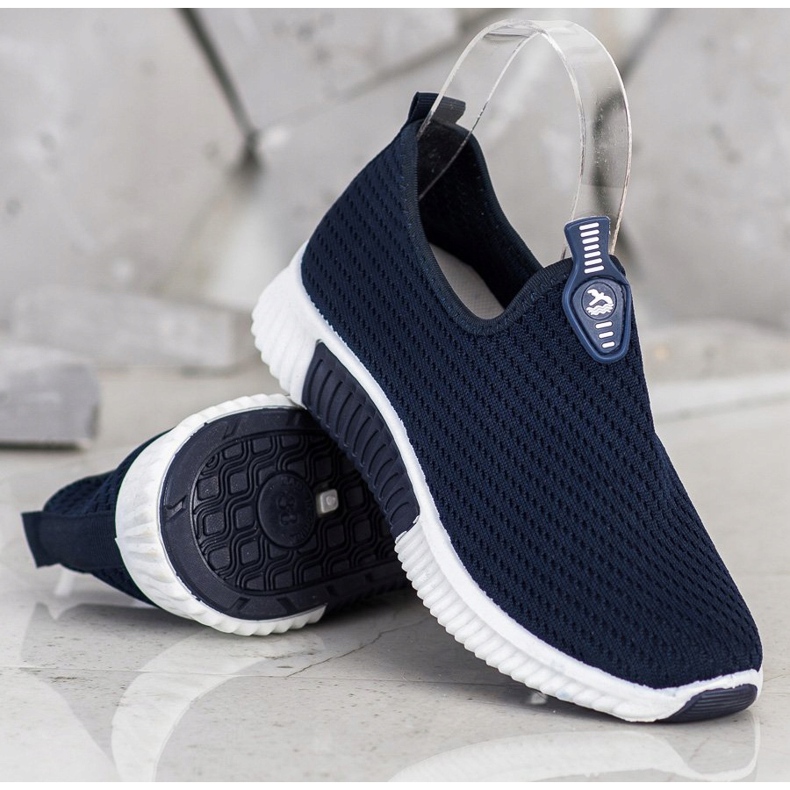 SHELOVET Bequeme Textil-Sneaker marineblau blau 1