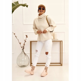 Damen Sockenstiefel Workers Beige Stormy braun 2