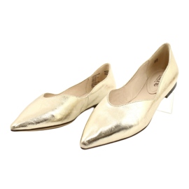 Damen Herren Ballerinas Leder Caprice 24200 Gold golden 2