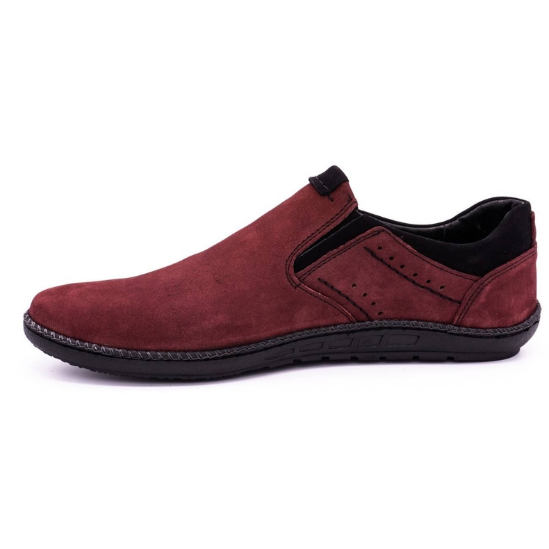 Polbut Herren Casual Slipper 401 bordeaux rot 1