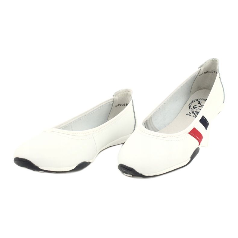 Damen Sportballerinas Filippo DP2063 / 21 weiß rot navy blau 2