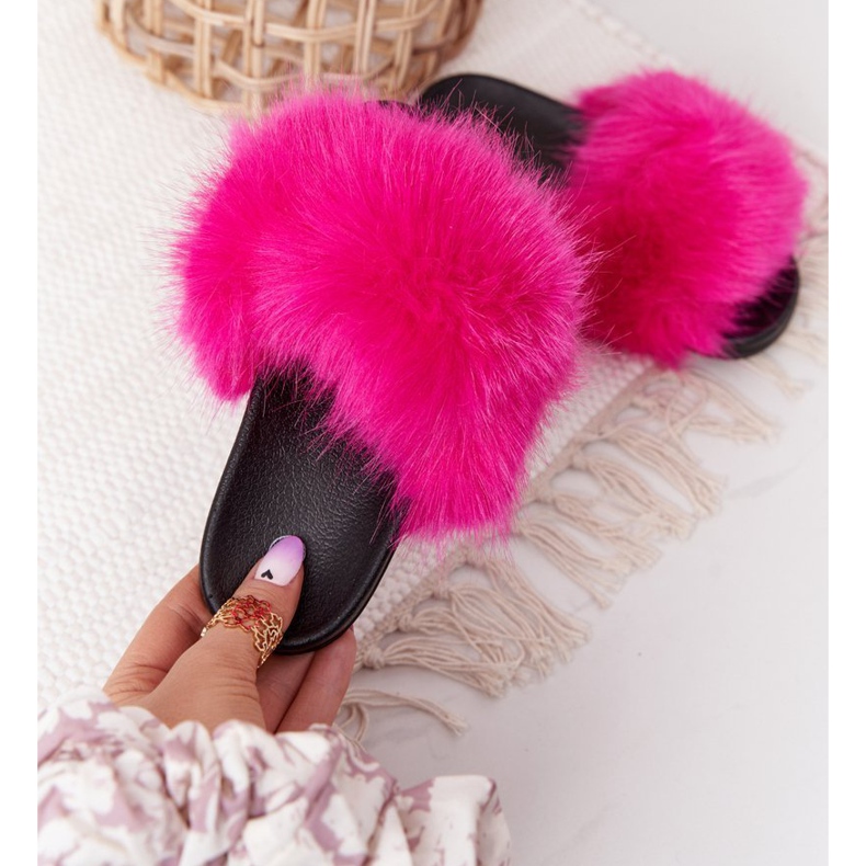 PS1 Kinderhausschuhe mit Fell Fuchsia Fashionista rosa 1