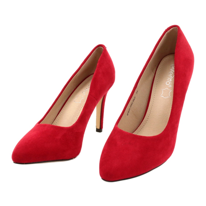 Evento Wildleder High Heels 9PB35-1095 Rot 3