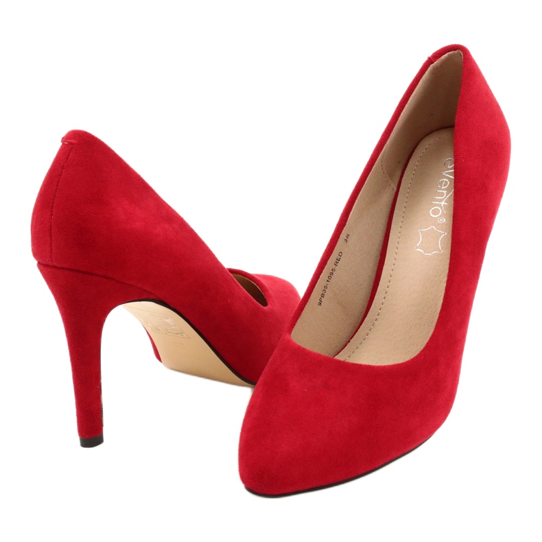 Evento Wildleder High Heels 9PB35-1095 Rot 4