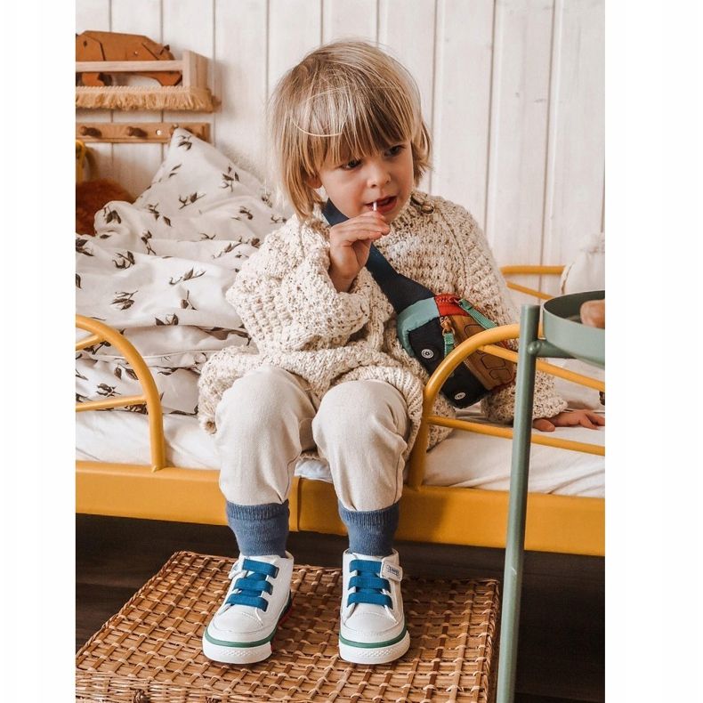 Apawwa Hohe Sneakers für Kinder Weiß und Marine Baxter ['weiß', 'marineblau'] 2