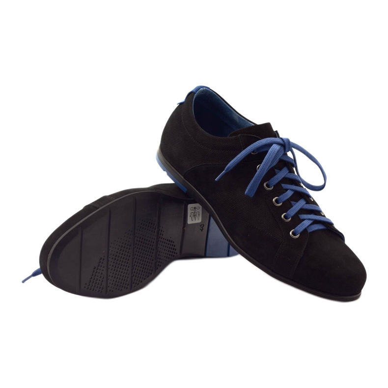 Schwarze Herren Sportschuhe Pilpol C191 blau 3