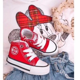 Hohe Sneakers für Kinder mit Reißverschluss Big Star HH374086 Rot 13