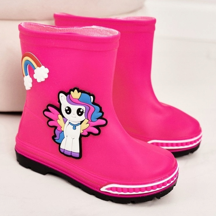 Kindergaloschen mit Fuchsia-Pony rosa 1