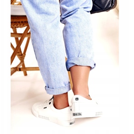 Damen-Leder-Sneaker mit der Aufschrift Big Star EE274316 White weiß schwarz 3