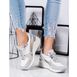 VINCEZA Sneakers mit Keilabsatz weiß 1