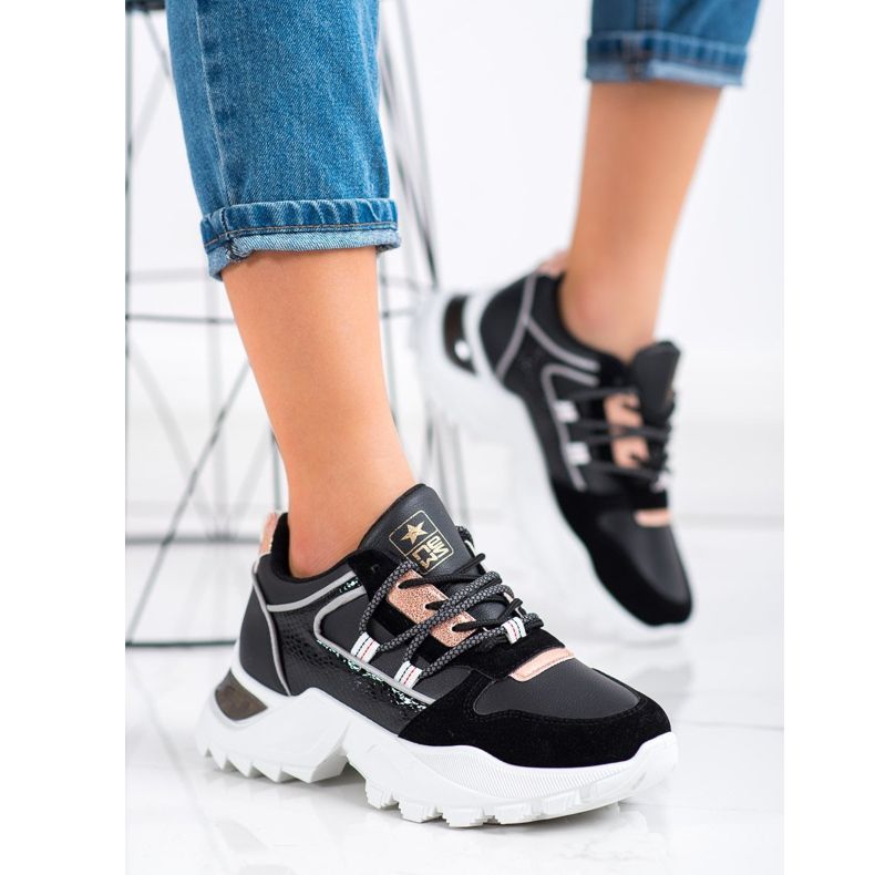 SHELOVET Stylische Sneaker schwarz 2