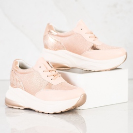 Bestelle Powder Sneakers mit Glitzer rosa golden 1