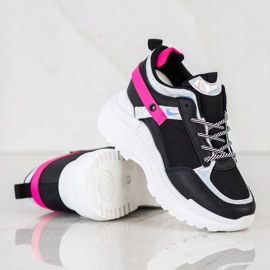 Marquiz Keil Turnschuhe schwarz rosa 1