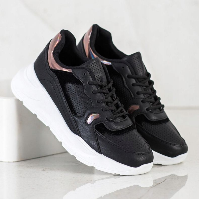 SHELOVET Schwarze Turnschuhe mehrfarbig 2