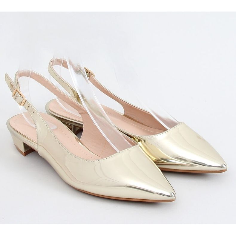 Ballerinas mit offenem Absatz gold MM-801 Gold golden 1