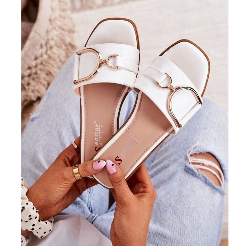 PS1 Elegante Hausschuhe für Damen Weiß Debbie 2