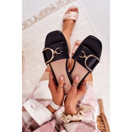 PS1 Elegante schwarze Hausschuhe für Damen Debbie 1