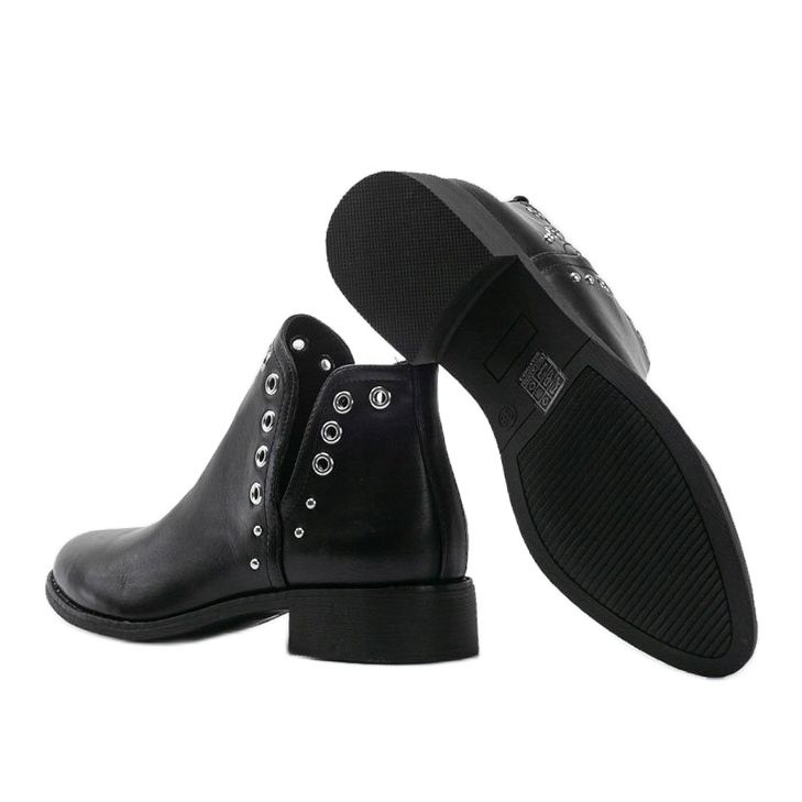 Brielle schwarze Slip-On-Stiefel für Damen 1