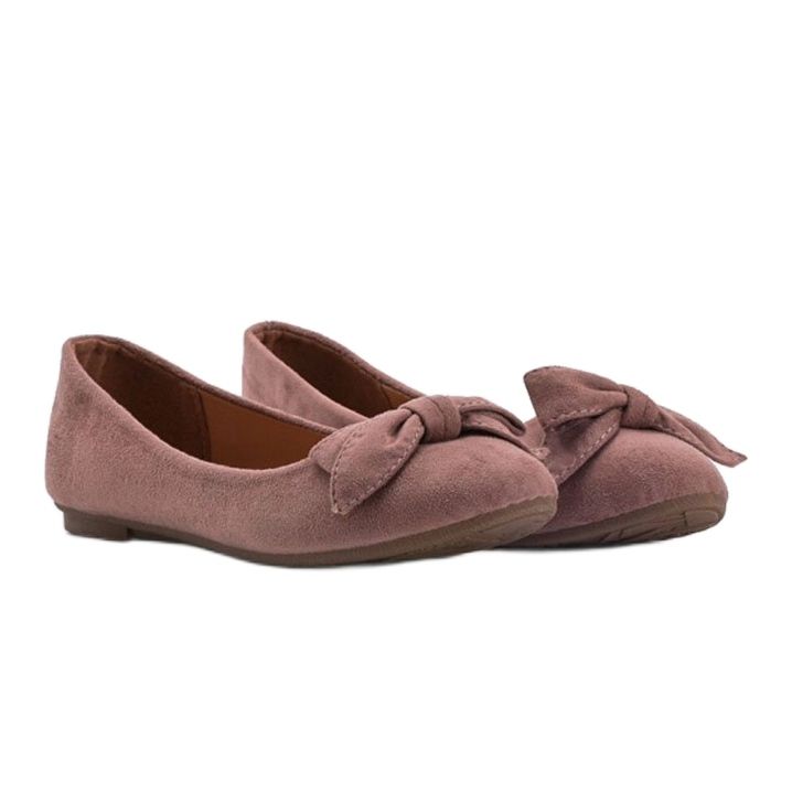 Ellies rosa Wildlederballerinas 1