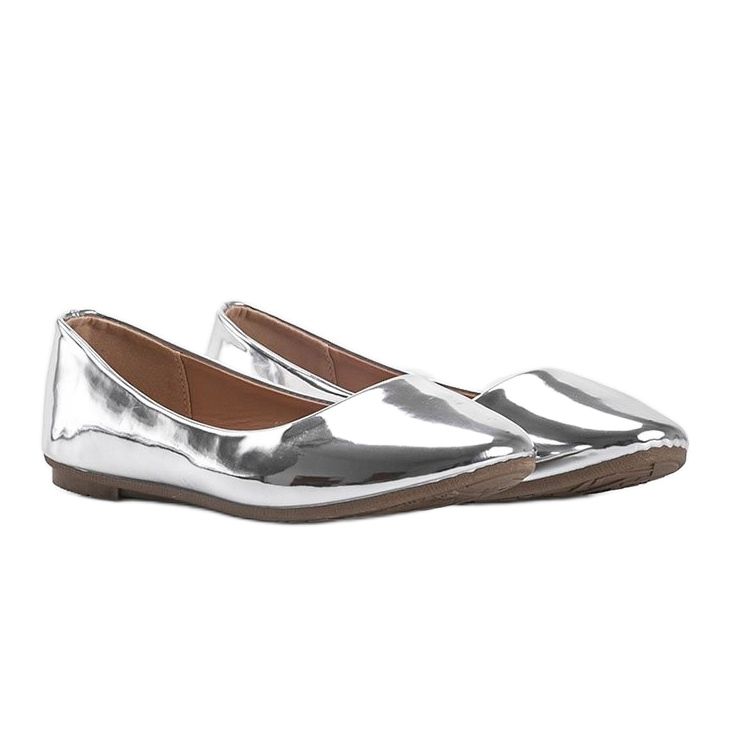 Indien Silber Metallic Ballerinas 1