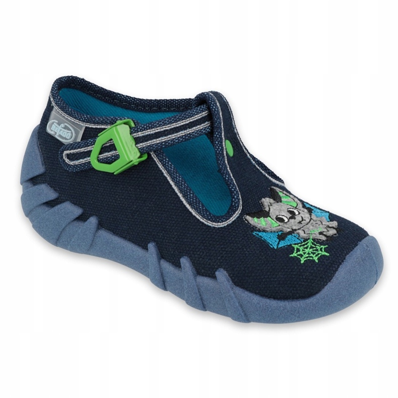 Befado Kinderschuhe 110P388 navy blau grün 1