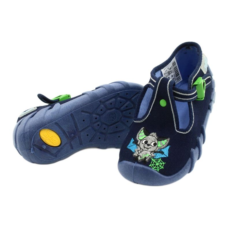 Befado Kinderschuhe 110P388 navy blau grün 4