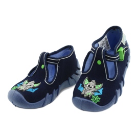 Befado Kinderschuhe 110P388 navy blau grün 3