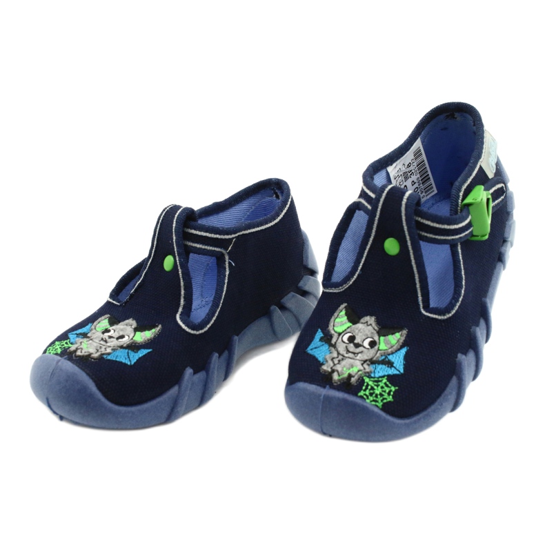 Befado Kinderschuhe 110P388 navy blau grün 3