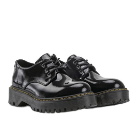 Schwarze lackierte Lackstiefel, Marilyn-Stiefel 1