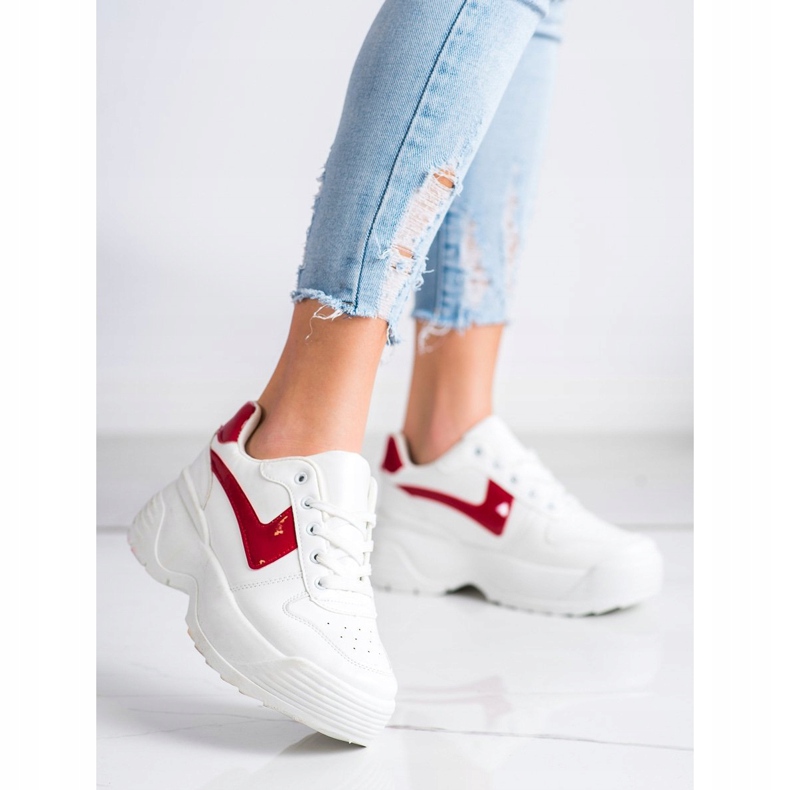 Kylie Turnschuhe auf der Plattform weiß 1