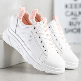 SHELOVET Turnschuhe auf der weißen schönen Plattform 1