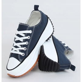 Designer-Sneaker mit marineblauer VL137P D.BLUE-Sohle 1