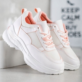 SHELOVET Bequeme weiße Turnschuhe 2