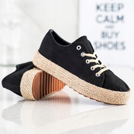 Kylie Stylische Espadrilles schwarz 1
