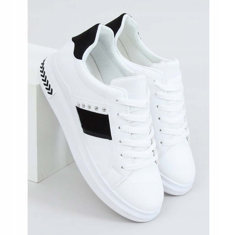 Weiße Damen Sneaker LA129P WEISS / SCHWARZ 1