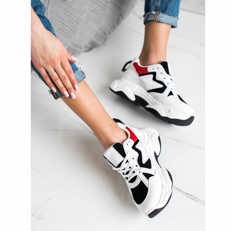 Fashion Bequeme Sneaker weiß mehrfarbig 1