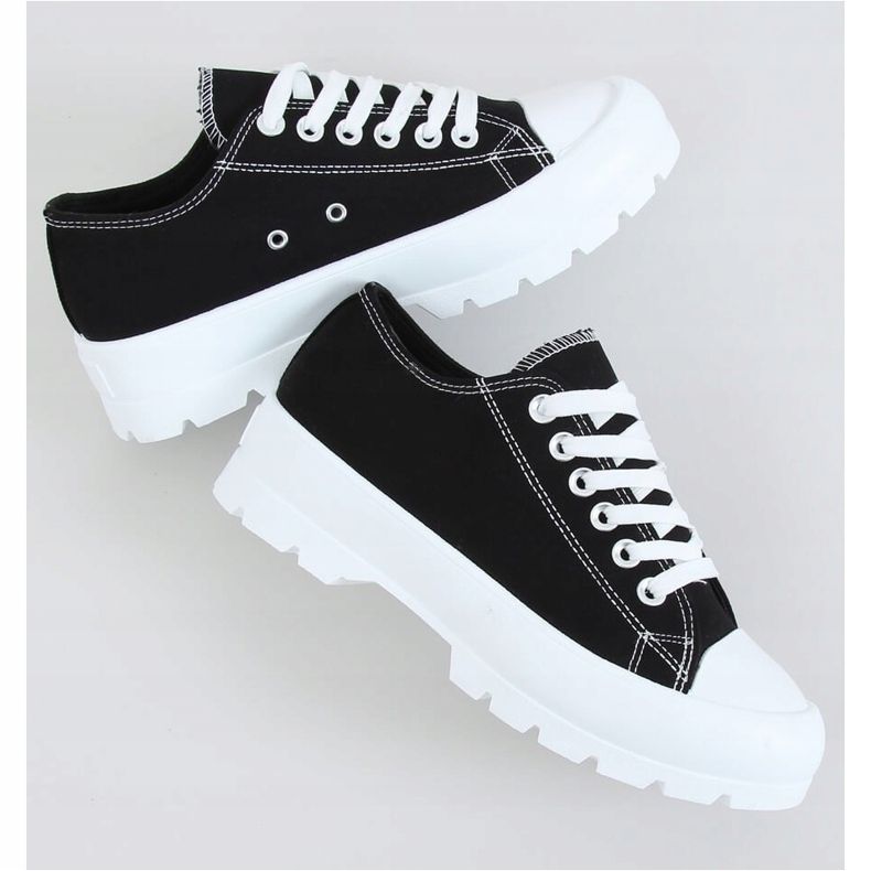 Schwarze Damen Sneaker LA138 Schwarz 1